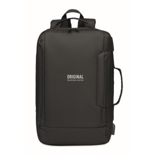 Mochila portátil con asa acolchada y bolsillo lateral